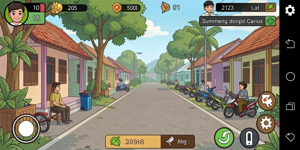 Fitur multiplayer yang memungkinkan interaksi dengan pemain lain.
